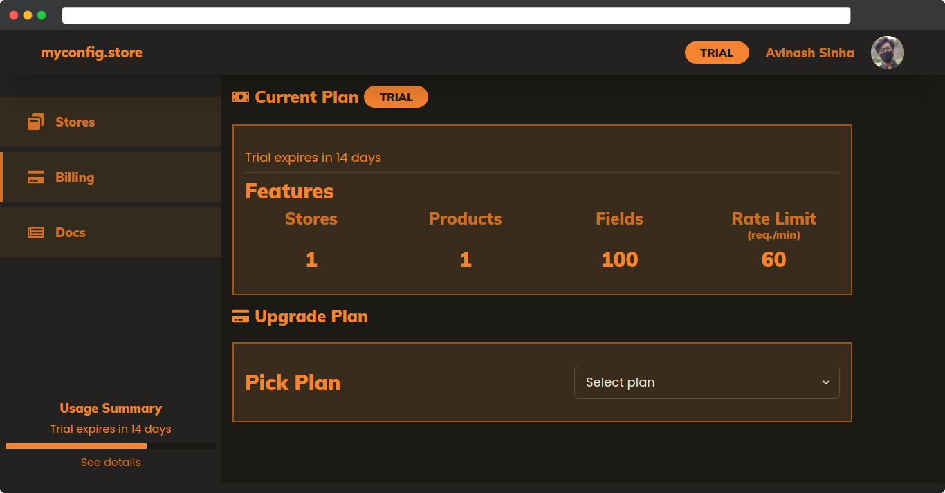 Billing Page
