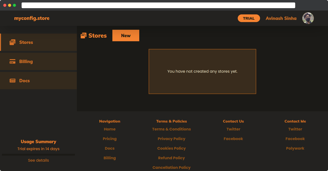 Stores Page