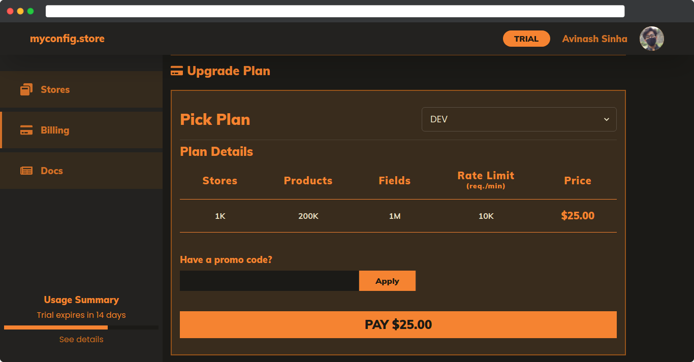 Upgrade Plan